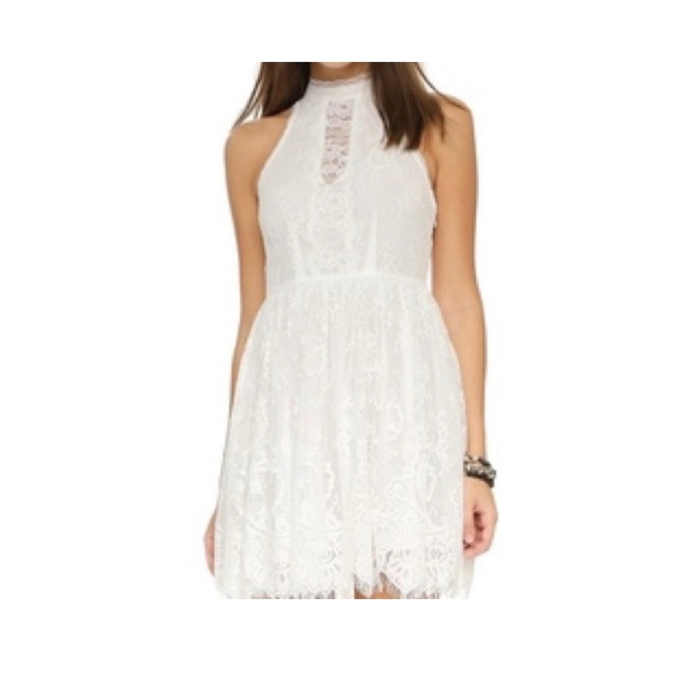 Free People Verushka Mini Dress White Lace Size 2 Bridal
